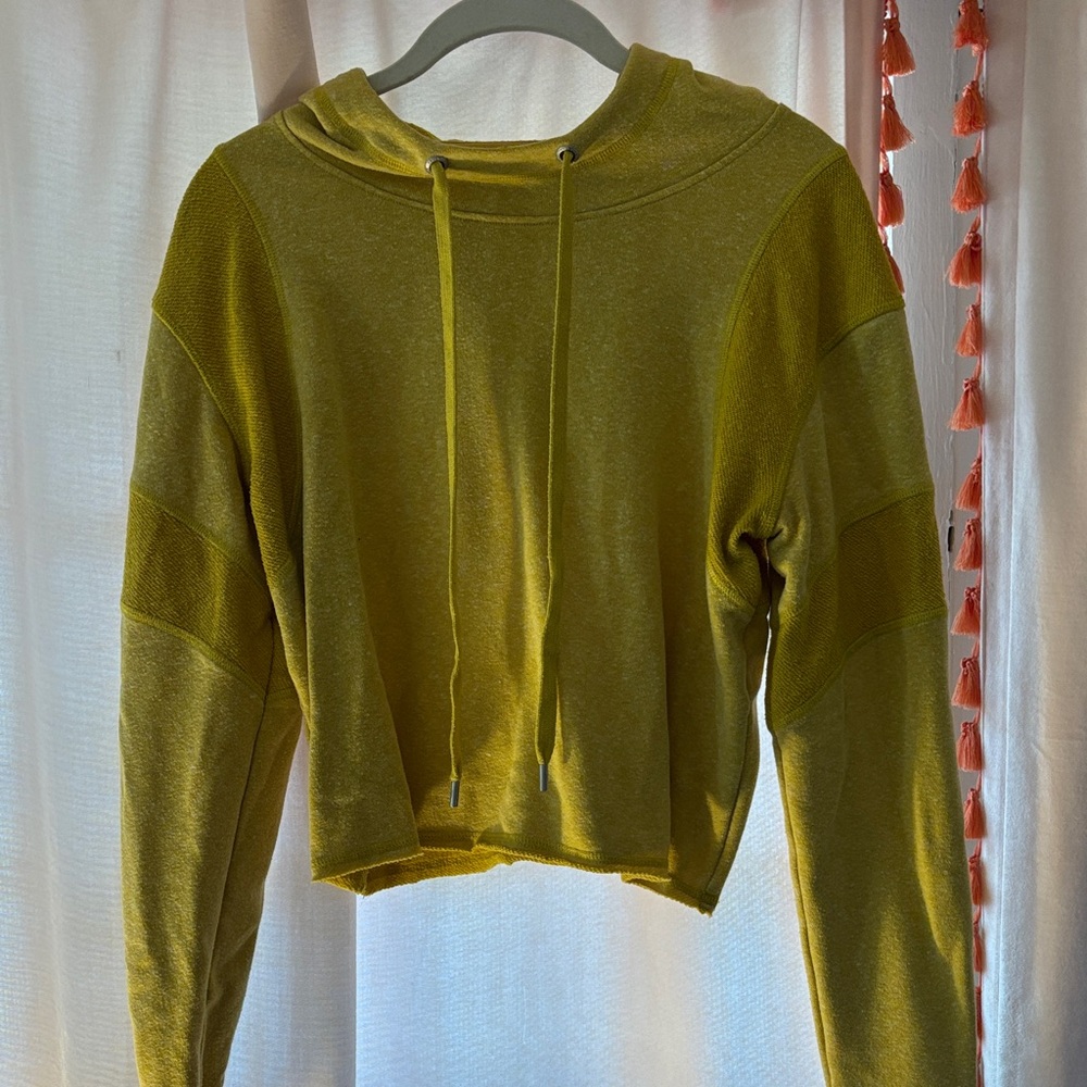 Lorna Jane Mustard Cropped Hoodie